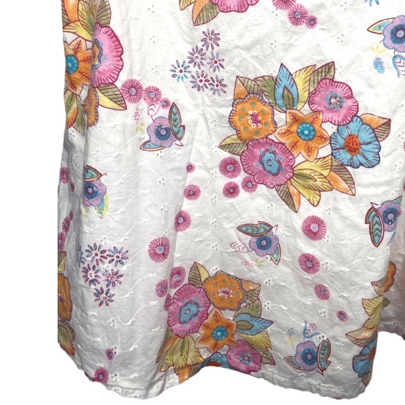 90s Floral Eyelet Skirt - Picture 5 of 7